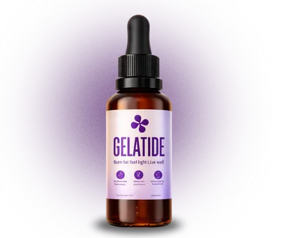 Gelatide Drops liquid weight loss supplement bottle